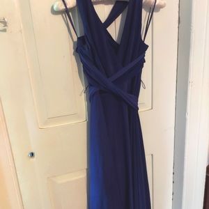 Strappy Midnight Blue Bridesmaid Midi Dress Size 6 💙